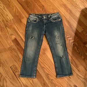 Miss Me Three-quarter length low rise signature cuffed Capri size 27